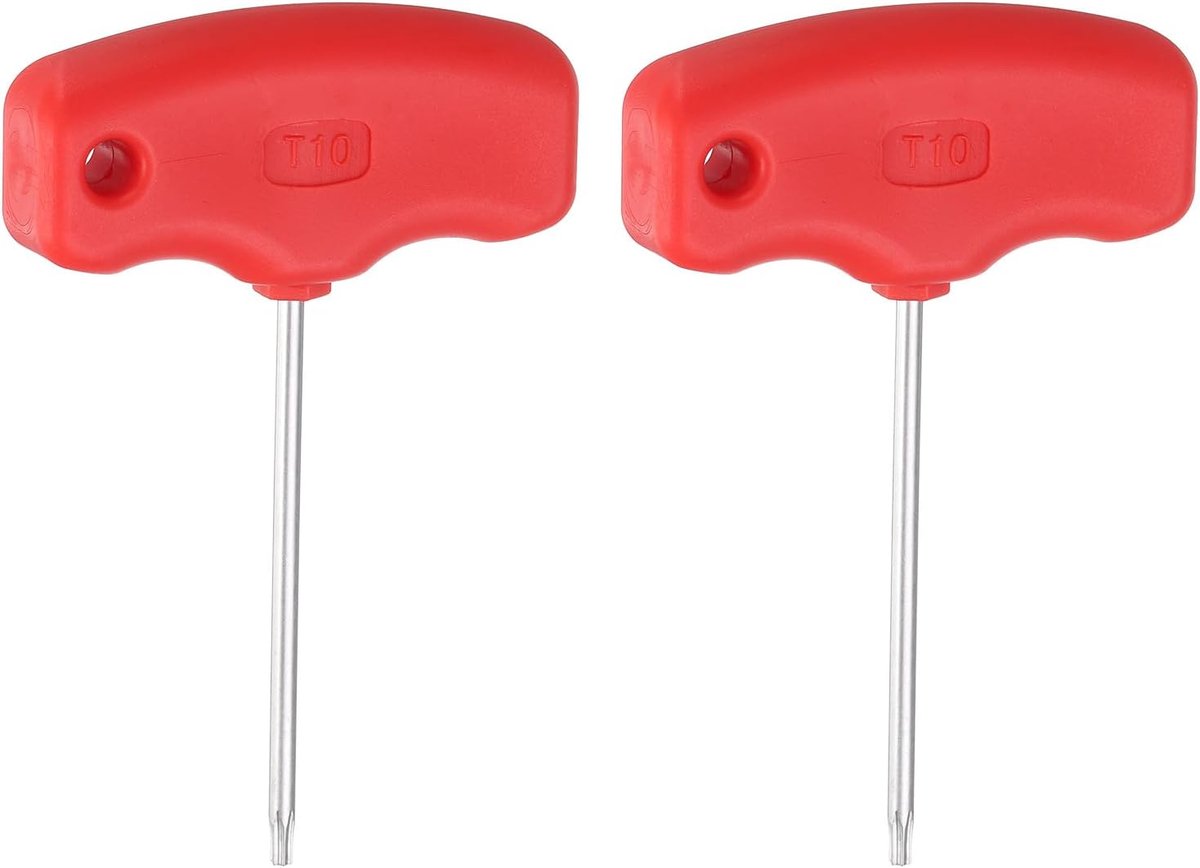 2 Torx-schroevendraaiers T10 stersleutel met T-greep van CR-V-staal voor gereedschapshouder draaimachine CNC