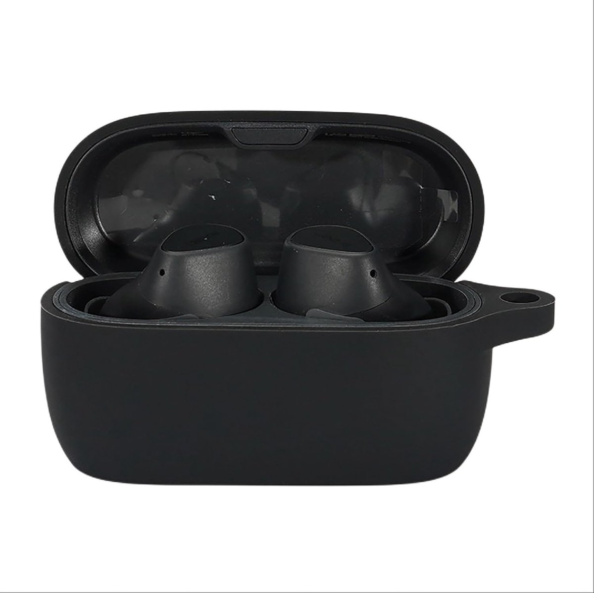 Cilicone hoes voor Jabra Elite 3, ultradunne zachte hoes, slim fit, anti-val, niet gemakkelijk te vuil - zwart