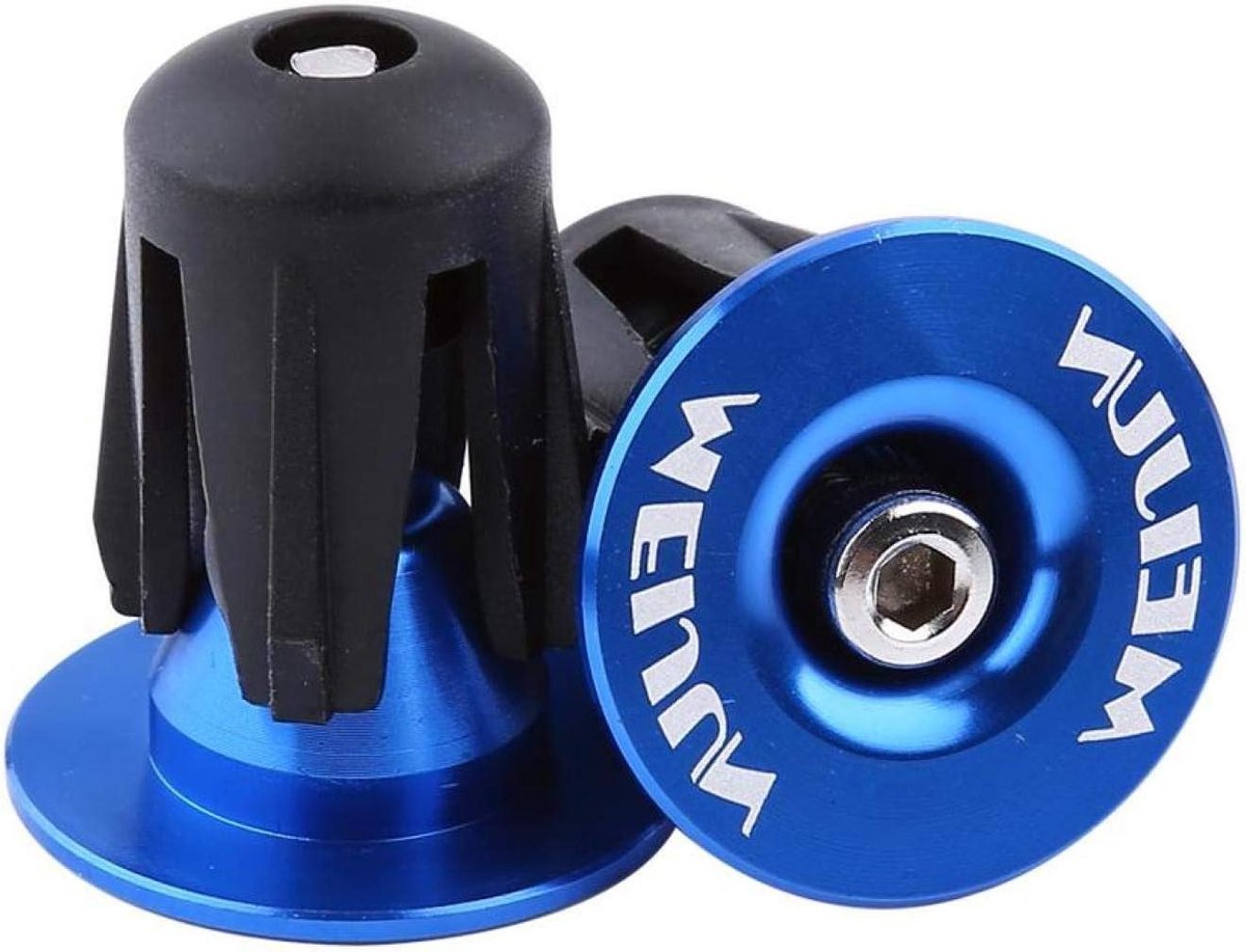 Fietsstuur Einddoppen - Stuur Pluggen - Fietsen Onderhoud - Aluminiumlegering Plastic - 2 stuks - Blauw