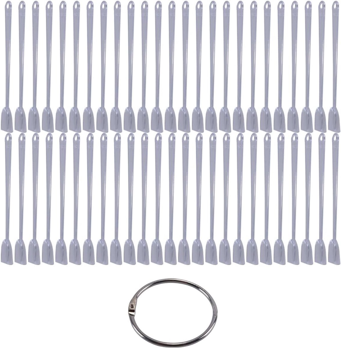 Pakket van 50 Nail Practice Display Compartimenten Transparante Sticks voor Nail Art Design Salon Presentatie