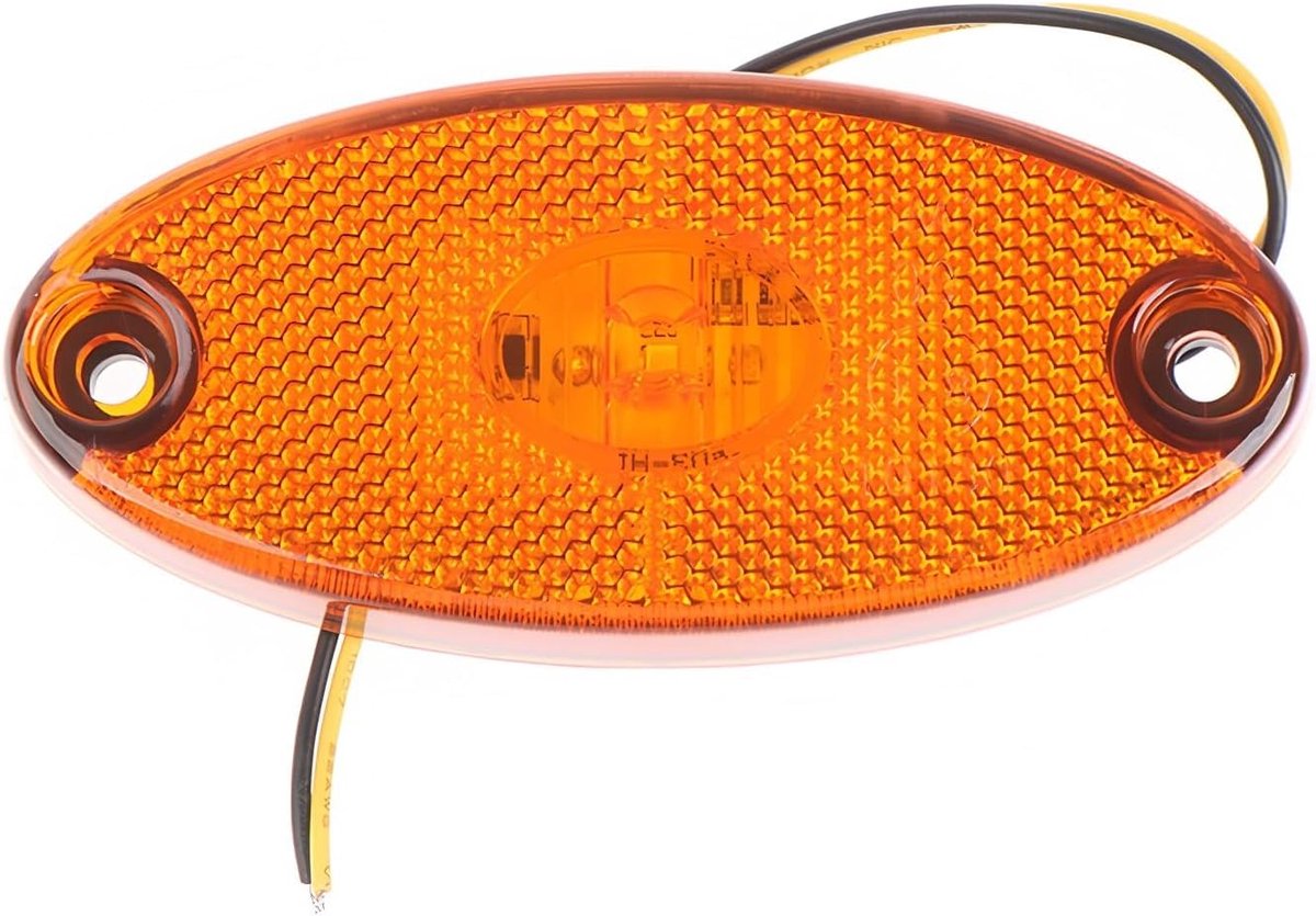 led-zijmarkeringslamp, 12 V, geel, zijlamp voor camper, vrachtwagen, aanhanger, directe vervanging met ECE-goedkeuring, waterdichte reflector, waarschuwingsaccessoires voor