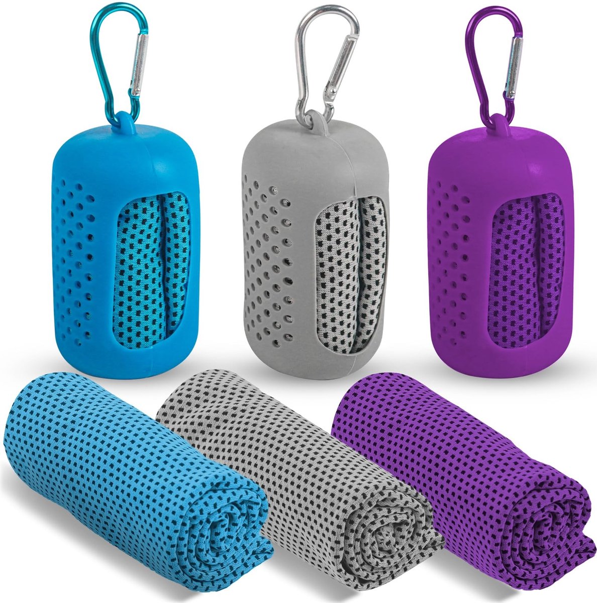 Omgoods - Cooling Towel Set - Microvezel Sportdoeken met Silicone Covers