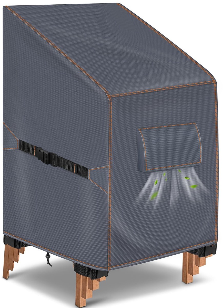 Omgoods - Beschermhoes voor Hoge Rug Tuinstoelen - Waterdicht en UV-Bestendig