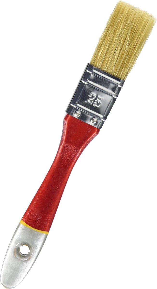 Kwasten van 25 mm, serie 33, met natuurlijke lichte haren en kunstvezels, schilderskwasten met handvat van natuurlijk hout, professionele lakkwasten set