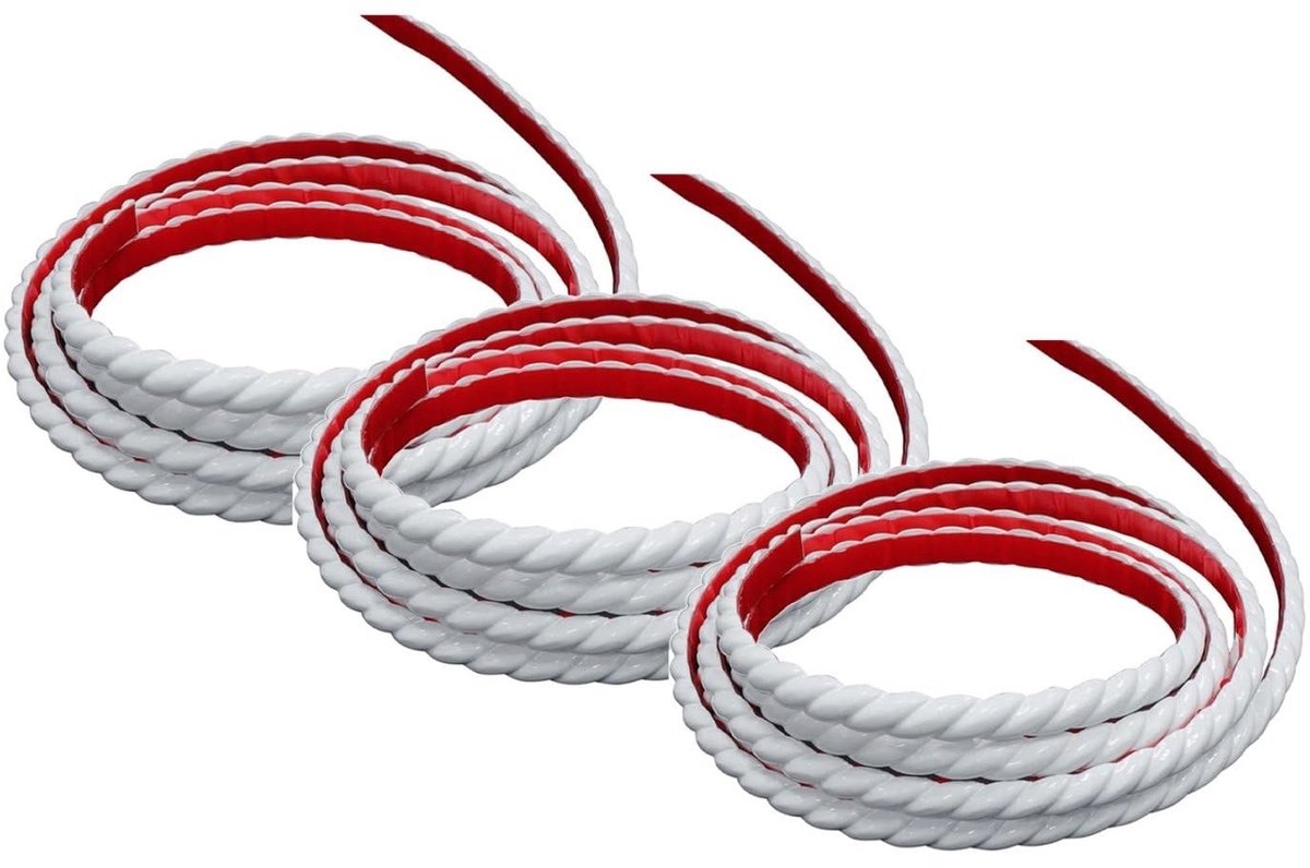 Omgoods - 5 m x 3 Rollen PVC Behangrand - Zelfklevende Decoratieve Moulding