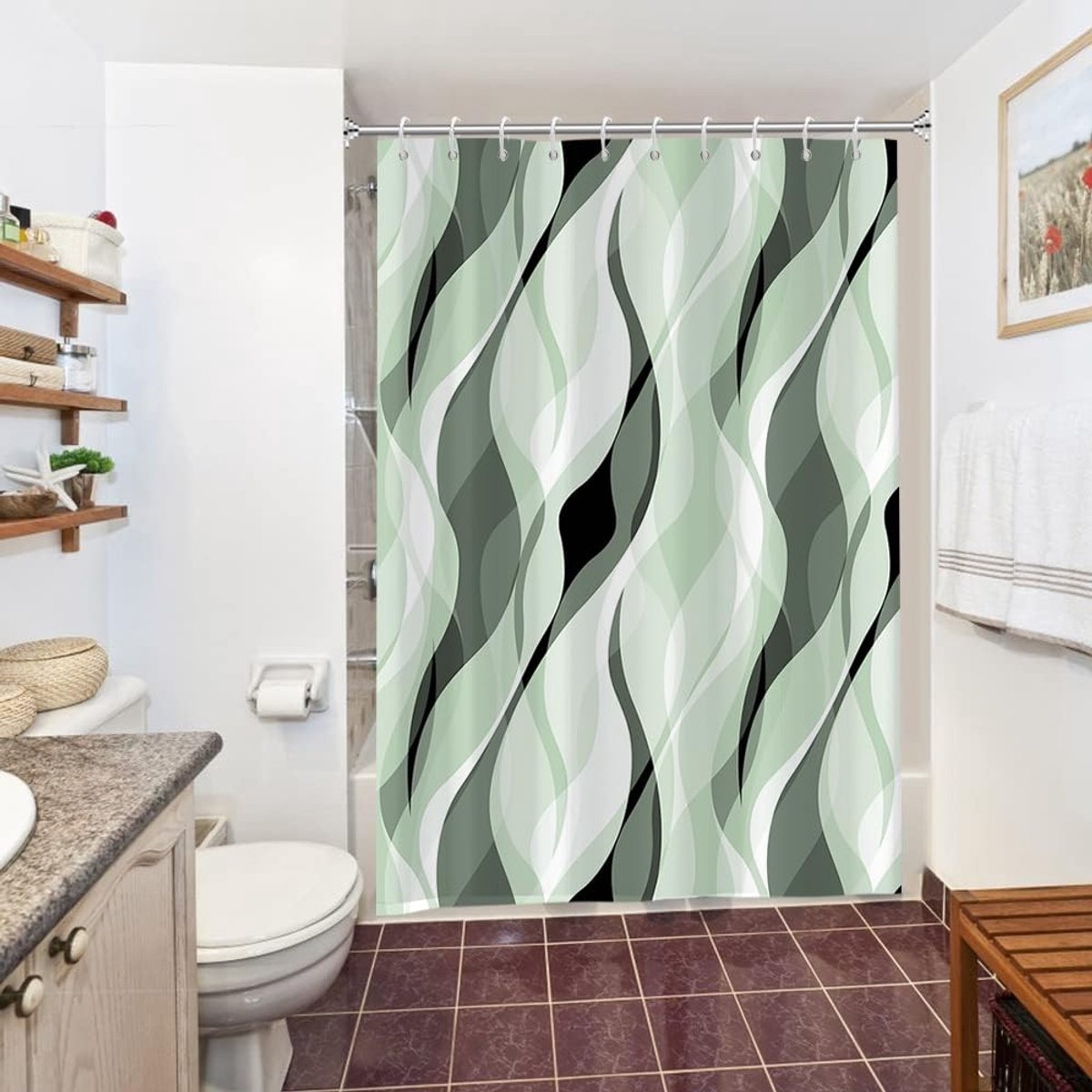 Omgoods - Abstract Geometrisch Douchegordijn 150 x 200 cm