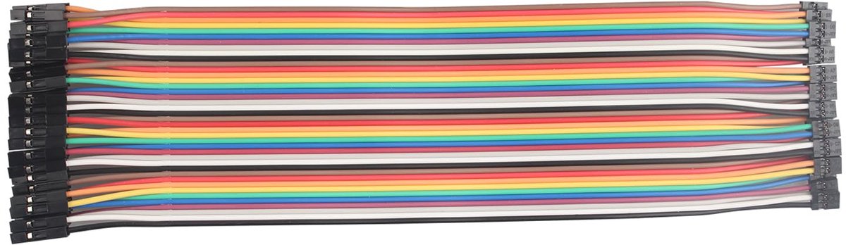 40 stuks 20 cm Multi Kleuren Dupont Draad Vrouwelijk naar Vrouwelijk 2,0 mm tot 2,54 mm afstand Jumper Wire kabel Compatibel met Arduino en Raspberry Pi Breadboard