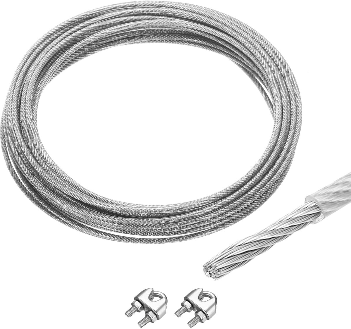 Omgoods - RVS Kabel met Vinyl Coating voor Hangen en Decoratie (10 m)