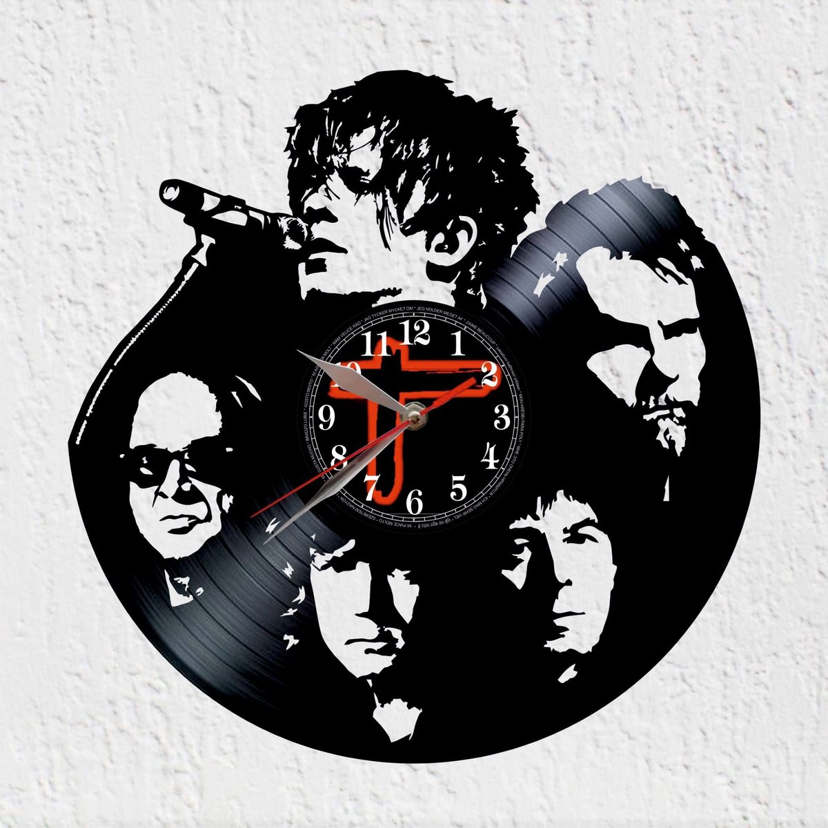 Omgoods - Nicola Sirkis Vinyl Wandklok - Retro Muziek Decoratie