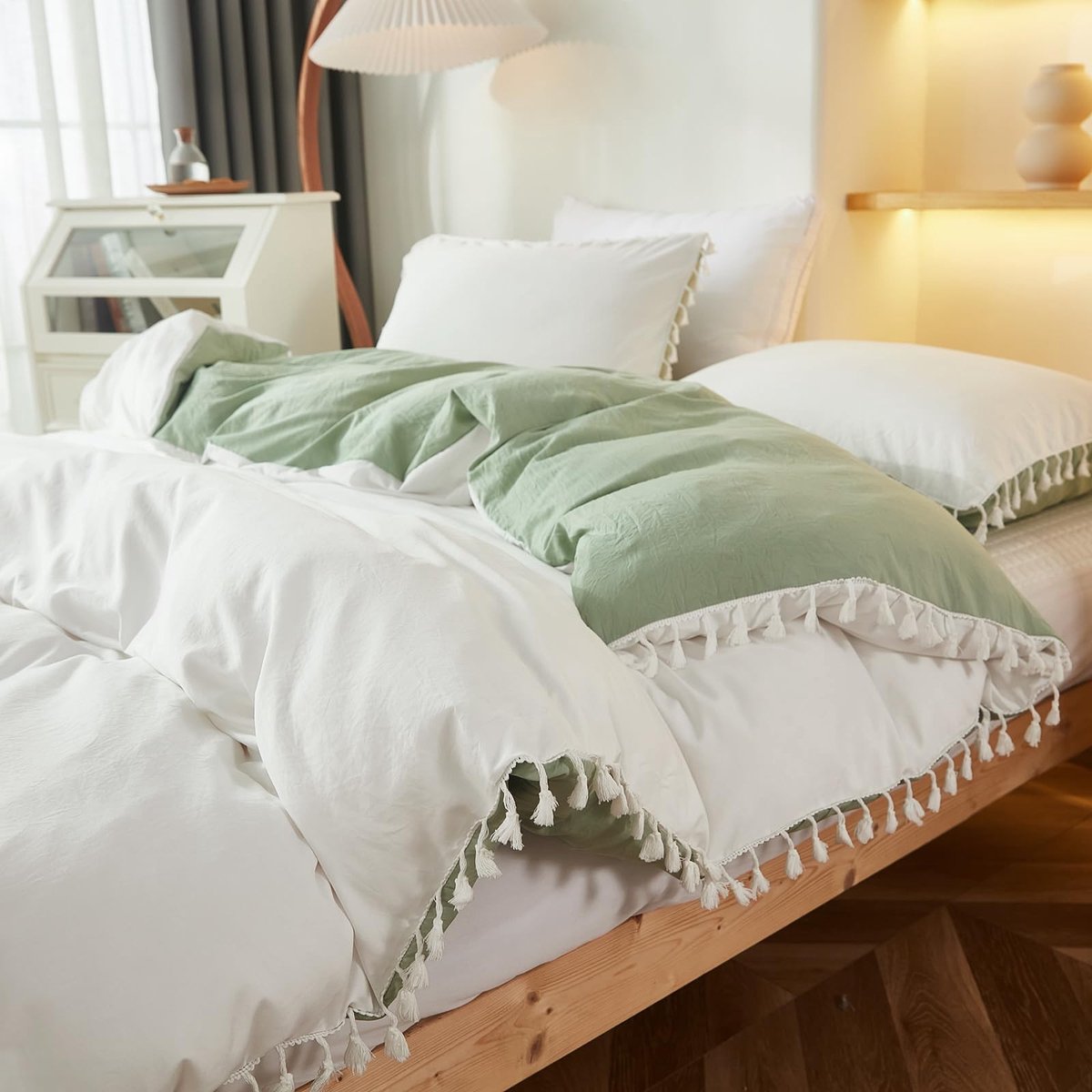 Omgoods - Luxe Tassel Dekbedovertrekset met Rits voor King Size Bed