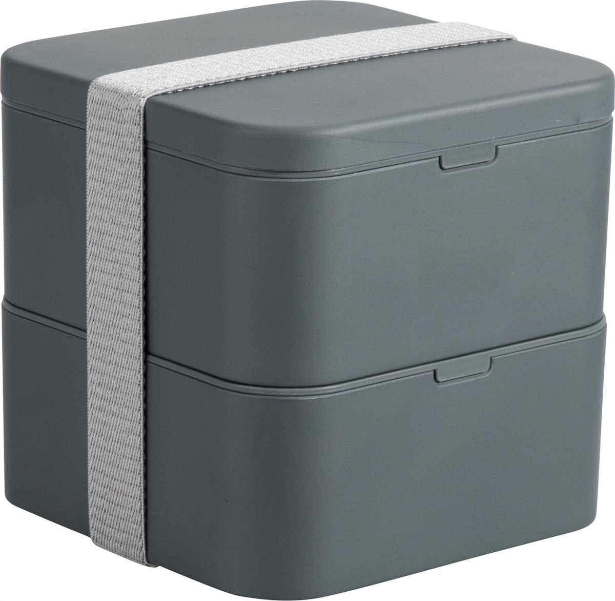 Omgoods - Lunchbox, Vierkant, Zwart - Set van 2 Stuks