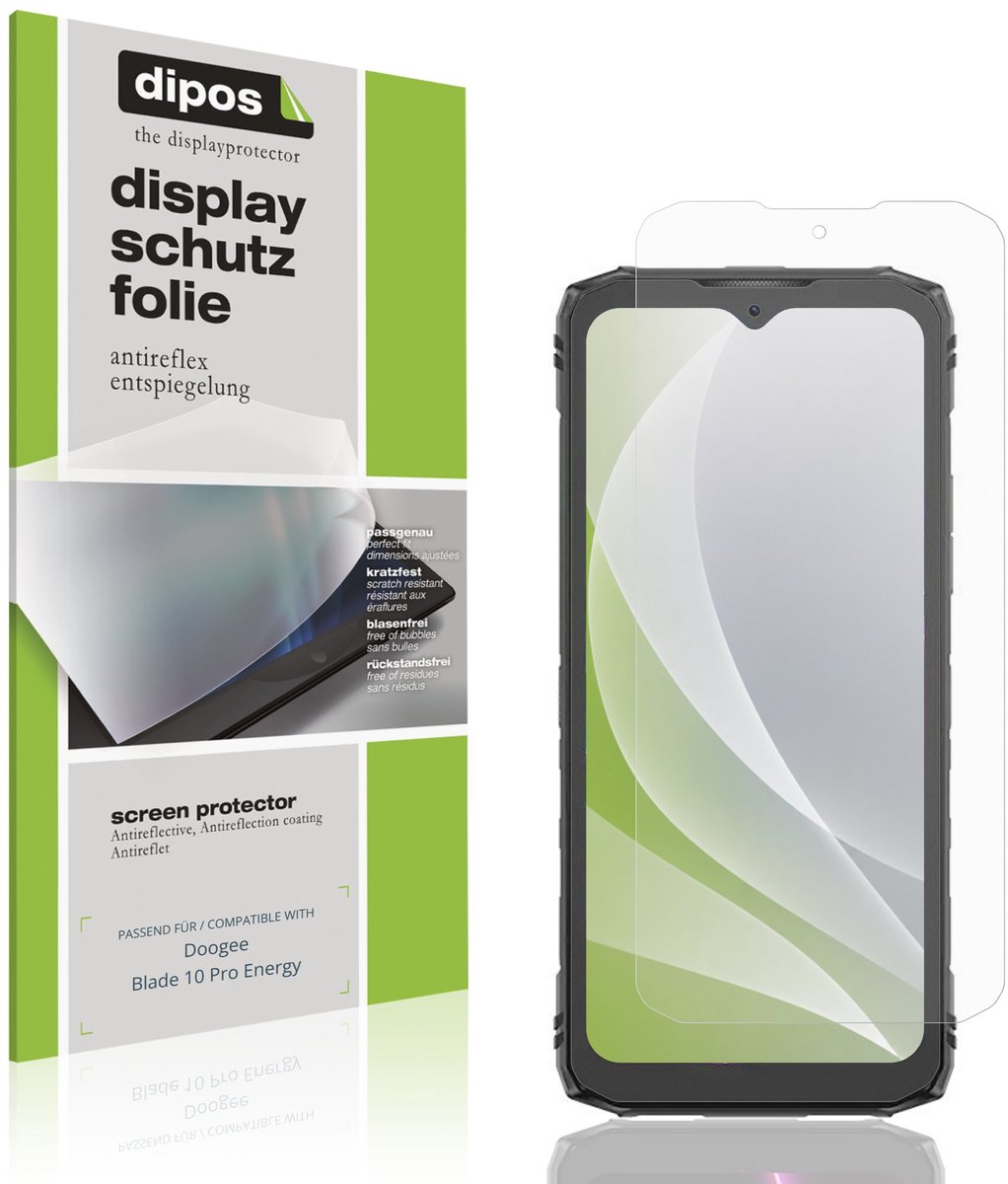 dipos – 4x Matte Beschermfolie geschikt voor Doogee Blade 10 Pro Energy | Krasbestendige & antireflecterende Screenprotector Ultra-Thin
