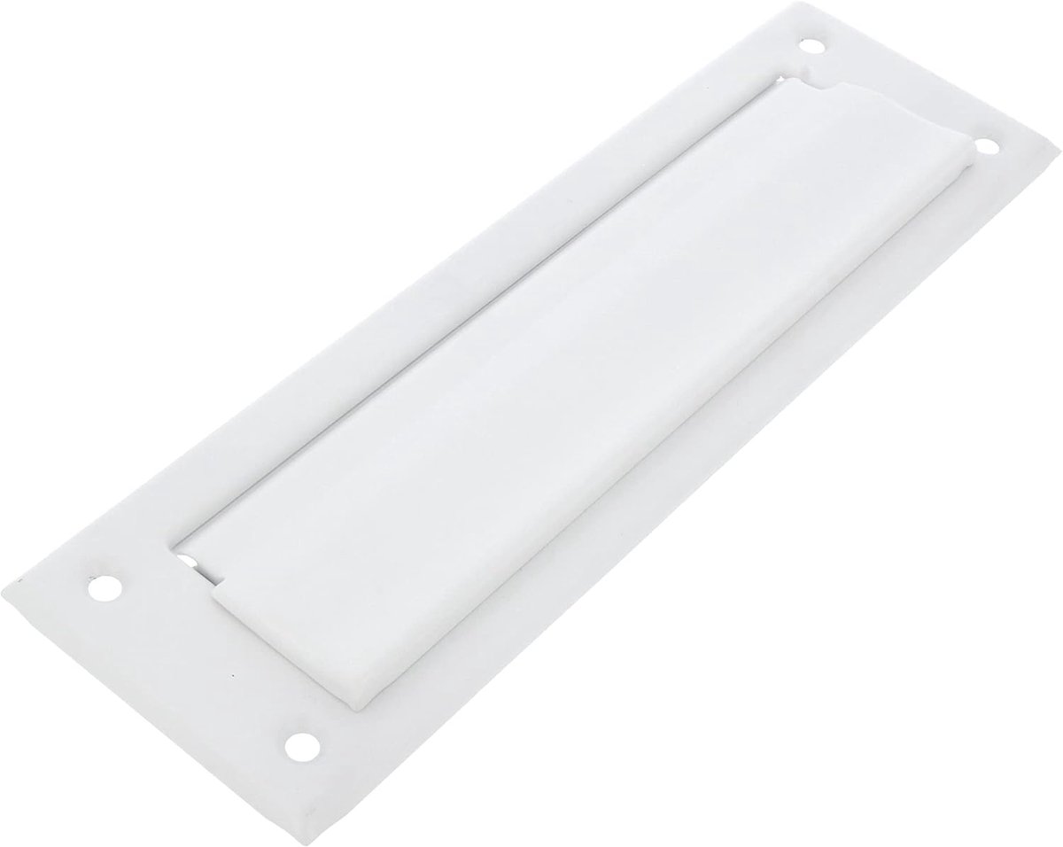 - Witte brievenbus model 1 - Wand- of deurmontage - Brievenvanger met stalen deksel - 254 x 78 mm - Openingsafmetingen: 198 x 48 mm - Mat wit - Brievengleuf