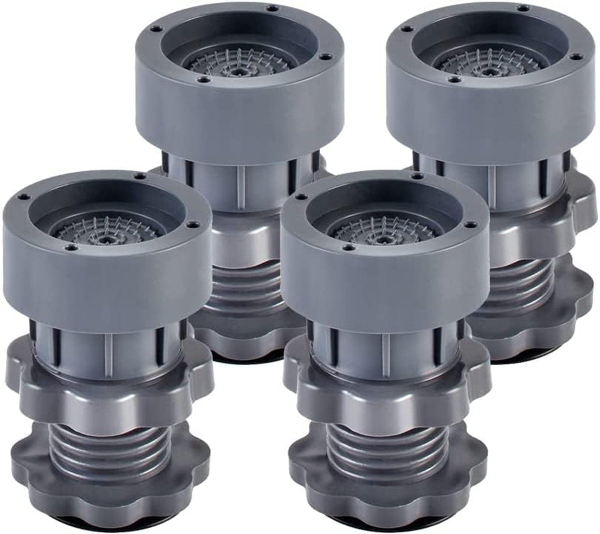 Dempers voor wasmachine, Verstelbare rubberen voetjes voor wasmachinemat, Verstelbare hoogte 7-10cm, Wasmachine rubberen voetjes voor wasmachines en drogers