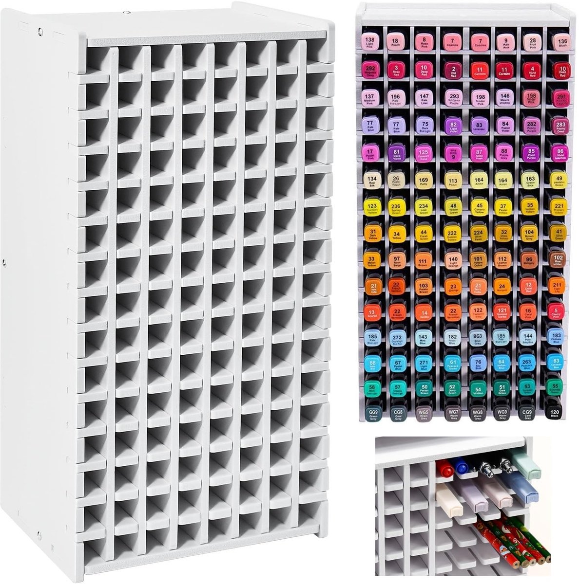 Omgoods - Desk Pen Organizer met 120 Compartimenten - Ideaal voor Thuis en Kantoor