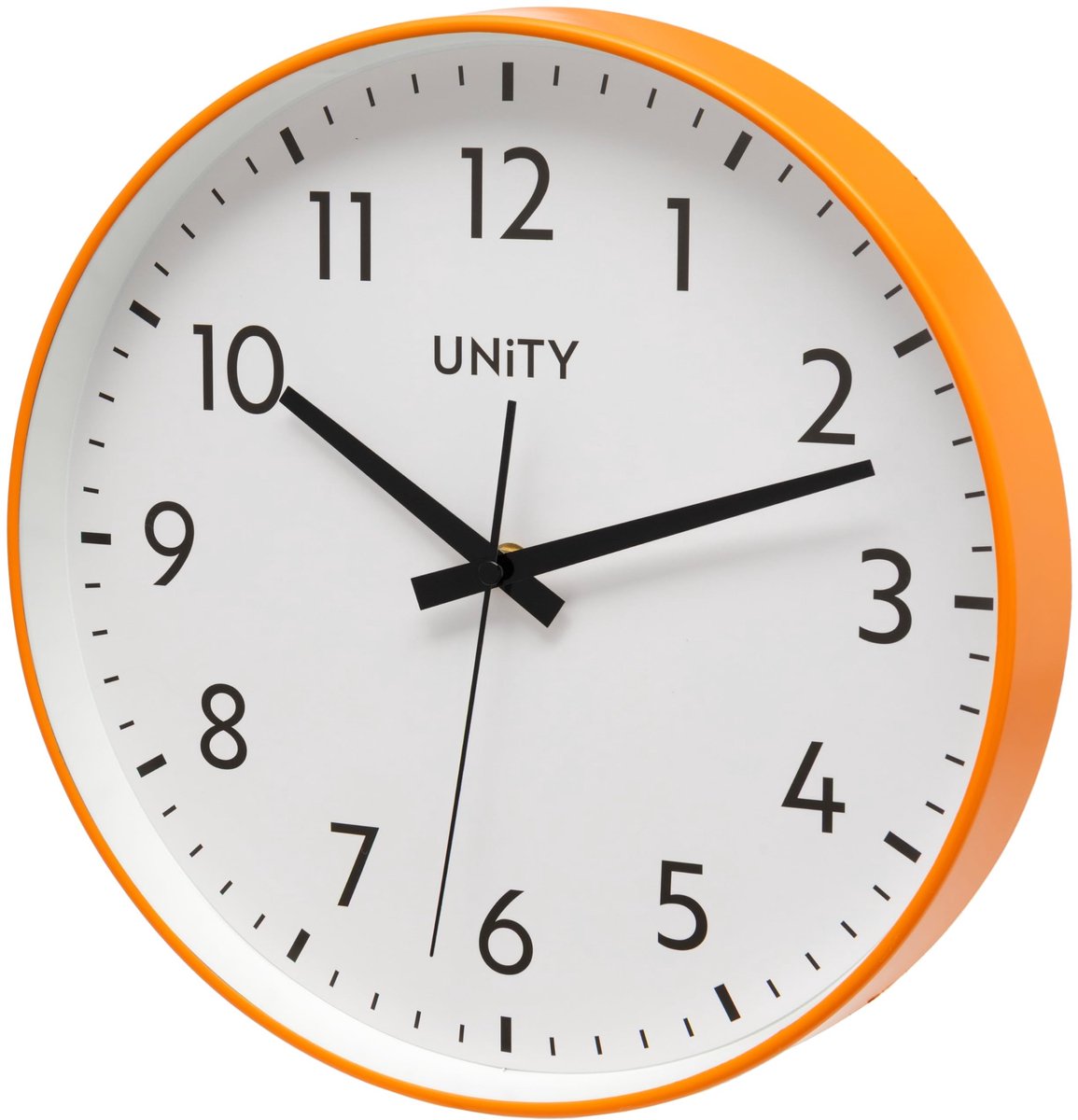 Omgoods - Unity Fradley Wandklok - Moderne Stille Klok in Wit met Strakke Cijfers