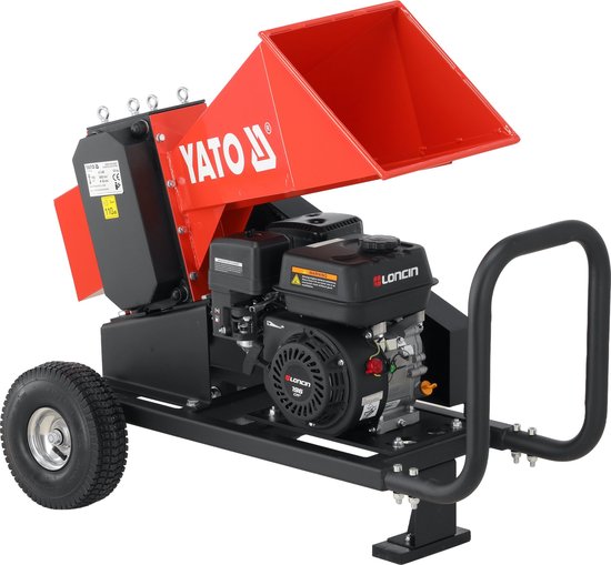 YATO YT-86160 Benzine Hakselaar 6.5 PK - Loncin Engine - 6 Snijmessen - Voor Takken tot Ø 60 mm - Maakt Kachelhout Chips (50-80 mm) van Yato — afbeelding 3