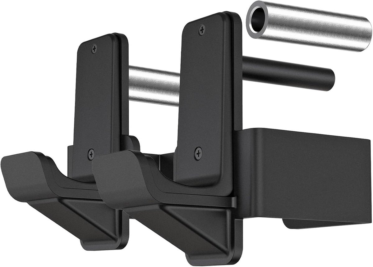 J-haken voor 3" x 3" Power Rack met 5/8" of 1" gat - bodem versterkte stalen haken met rubberen pads - Heavy Duty Power Rack bevestigingen - squat rack accessoires voor krachttraining - 2 stuks