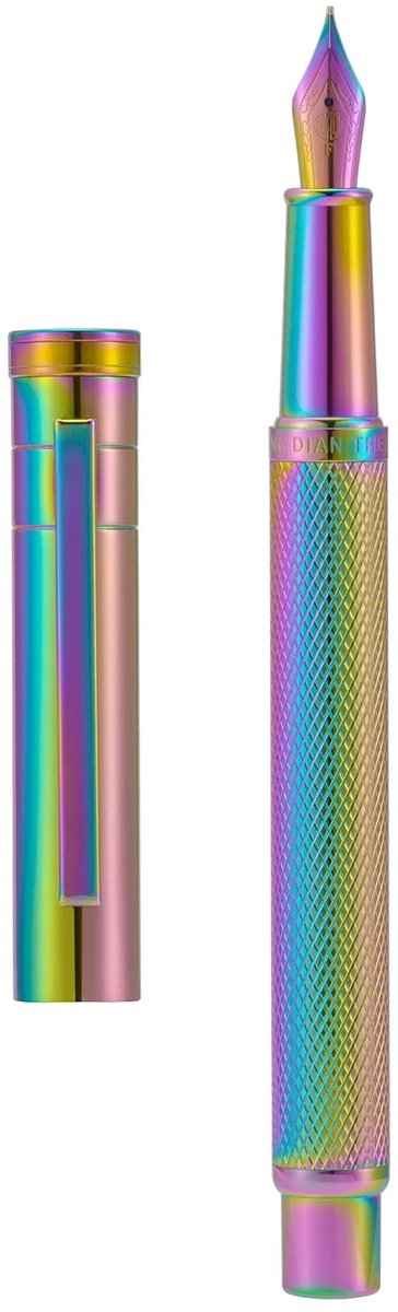 Omgoods - Forest-regenboogvulpen met fijne penpunt en converter