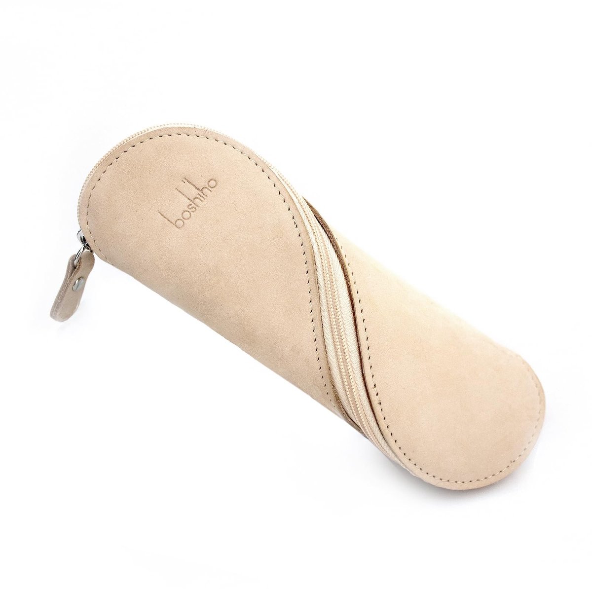 Omgoods - Echt Leren Pennen Etui - Beige, 19.5 x 6 x 3 cm