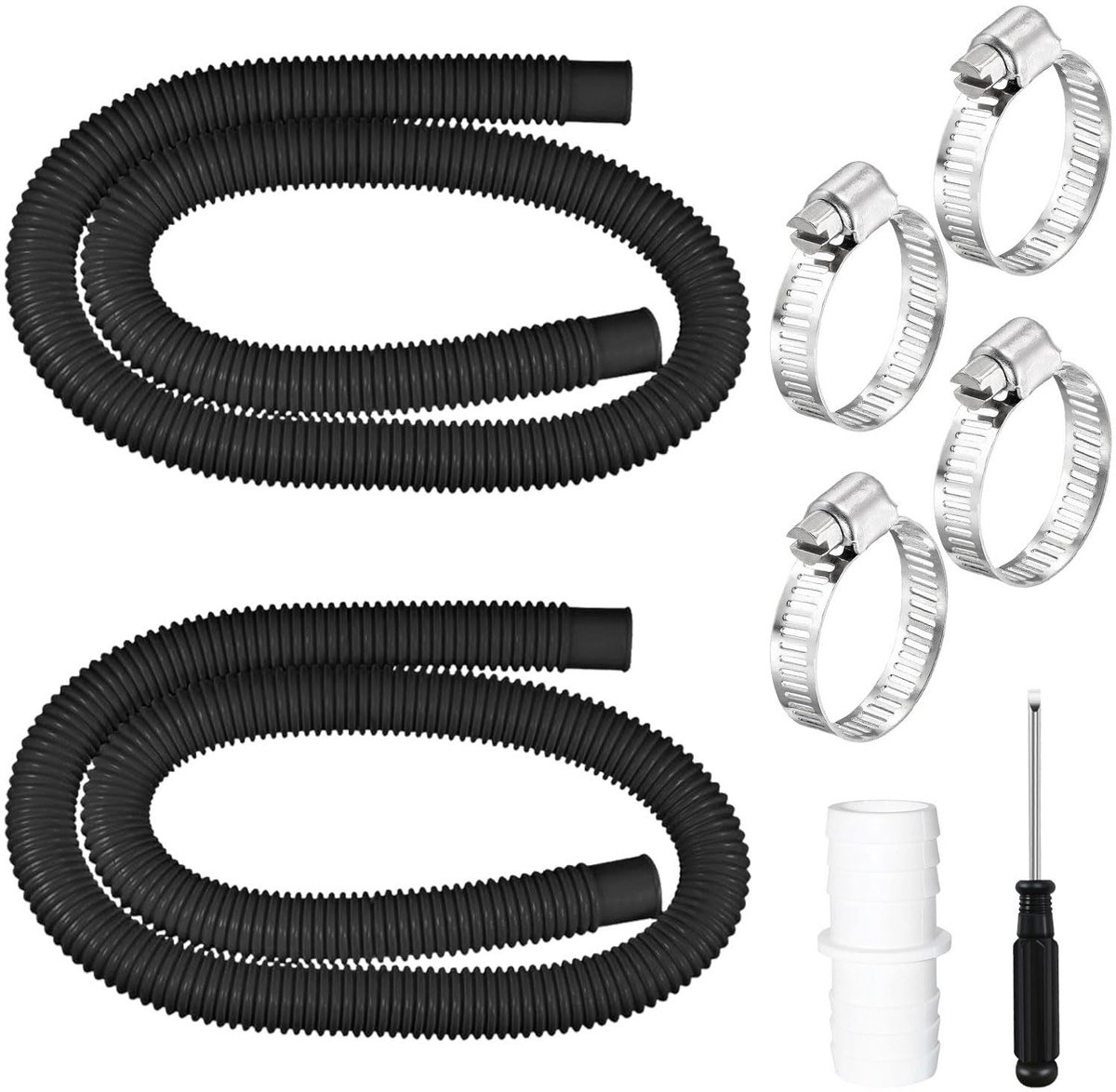 Omgoods - Poolslang 32mm met Beveiligingsclips en Adapter (150 cm)