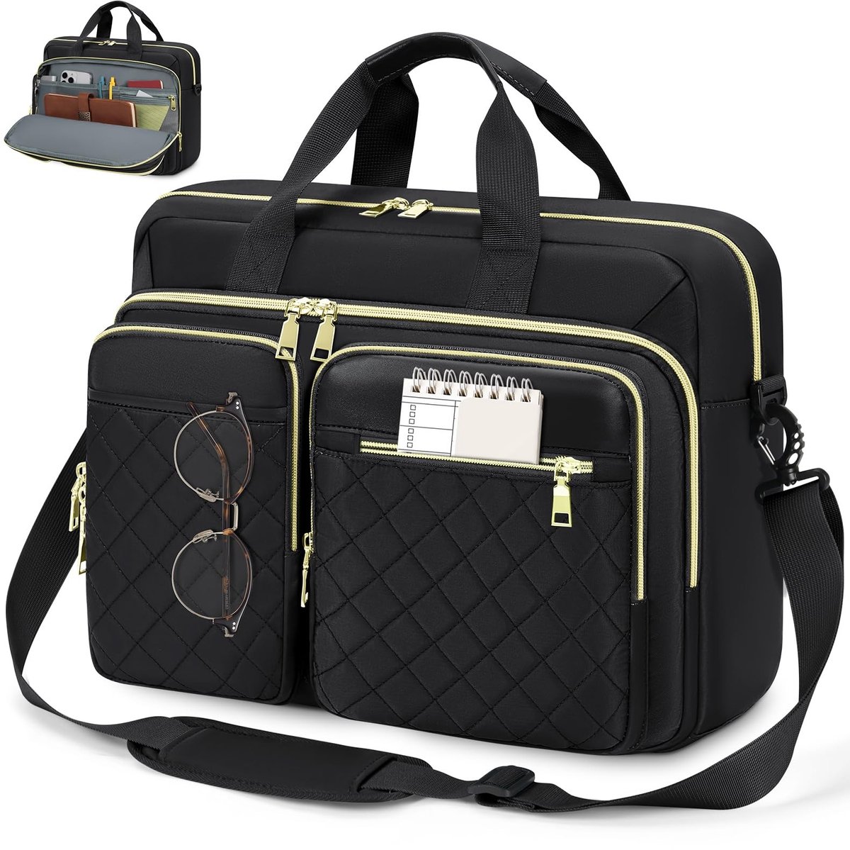 Omgoods - Laptop Bag voor Vrouwen - Multifunctionele Laptop Tas en Schoudertas