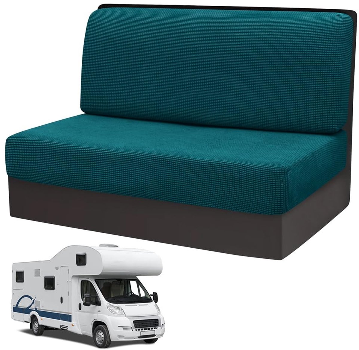 Omgoods - 2-Pack RV Cushion Covers - Wasbare Sofa Kussenhoezen, Zee Blauw