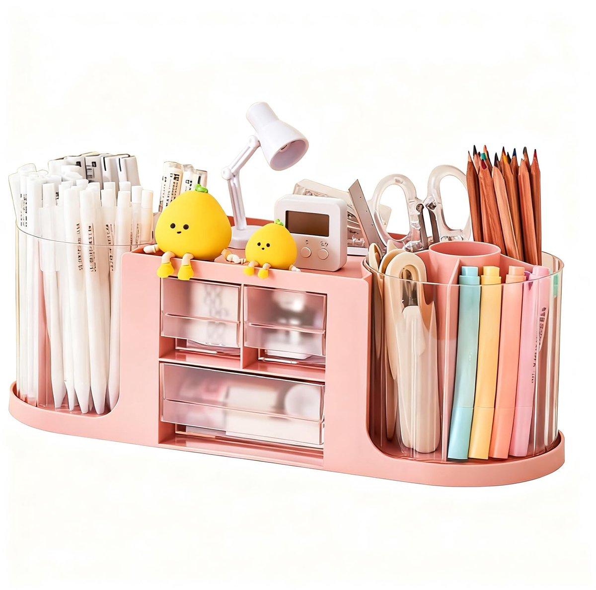 Omgoods - Rotatable Pennenhouder met 14 Compartimenten - Desk Organizer voor School en Kantoor