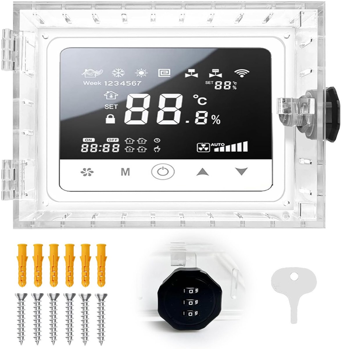 Omgoods - Lockable Thermostaat Box met Schroeven en Code