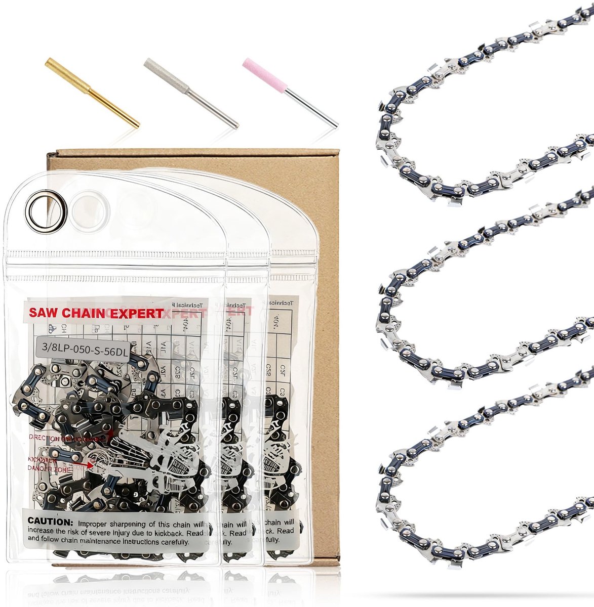 Omgoods - Zaagketting Set van 3 Stuks - 40 cm, Compatibel met Diverse Elektrische Kettingzagen