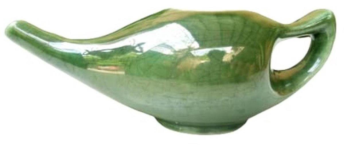 Omgoods - Keramische Neti Pot met 5 Zakjes Neti Zout - Natuurlijke Neusreiniger