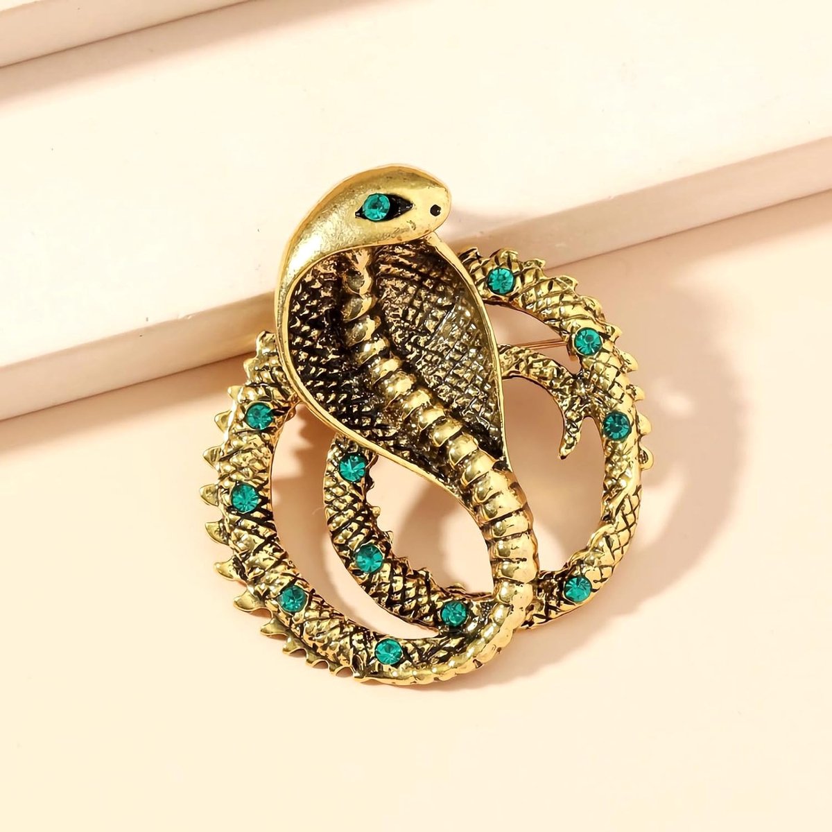 Snack Broche Vintage Strass King Cobra Corsage Punk Pak Rok Jas Badge Accessoires Voor Vrouwen Mannen