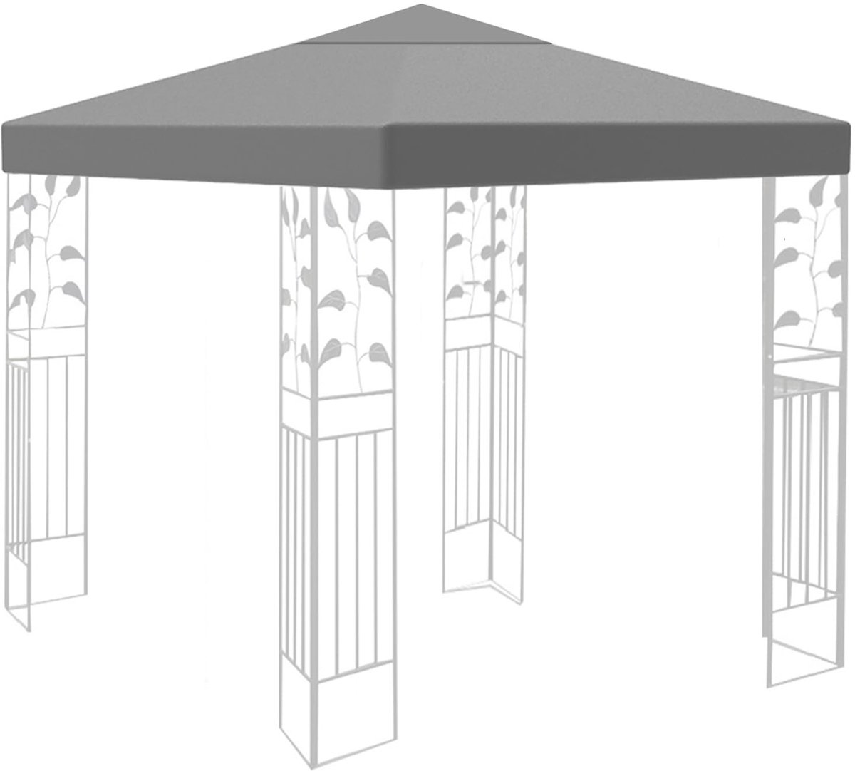 Omgoods - Vervangend Dak voor Gazebo 3 x 3 m - Waterdicht en Winterbestendig