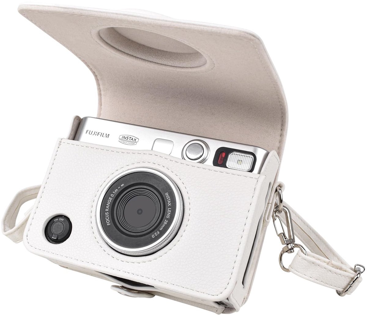 Omgoods - Camera Tas voor Fuji Instax Mini - PU Leer met Verstelbare Schouderband