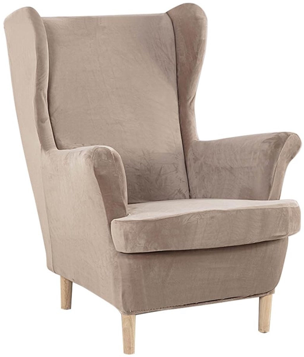 Omgoods - Wing Chair Bekleding - Armstoel Cover in Bruin