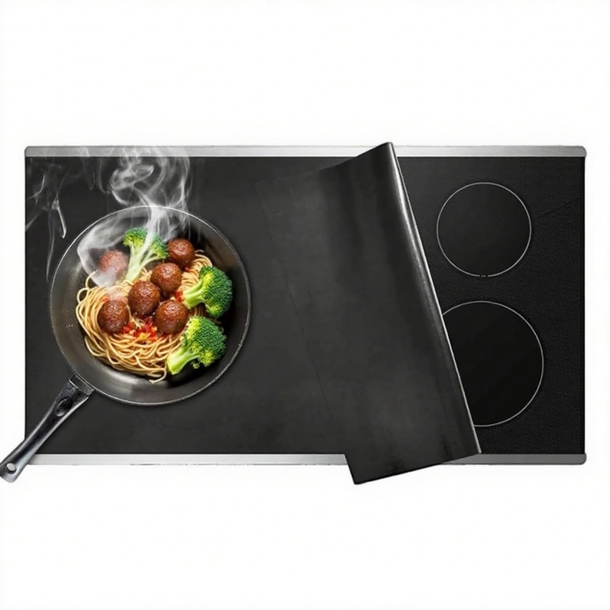 Omgoods - Inductie Kookplaat Beschermmat - 80x50CM Hittebestendige Siliconen Deksel
