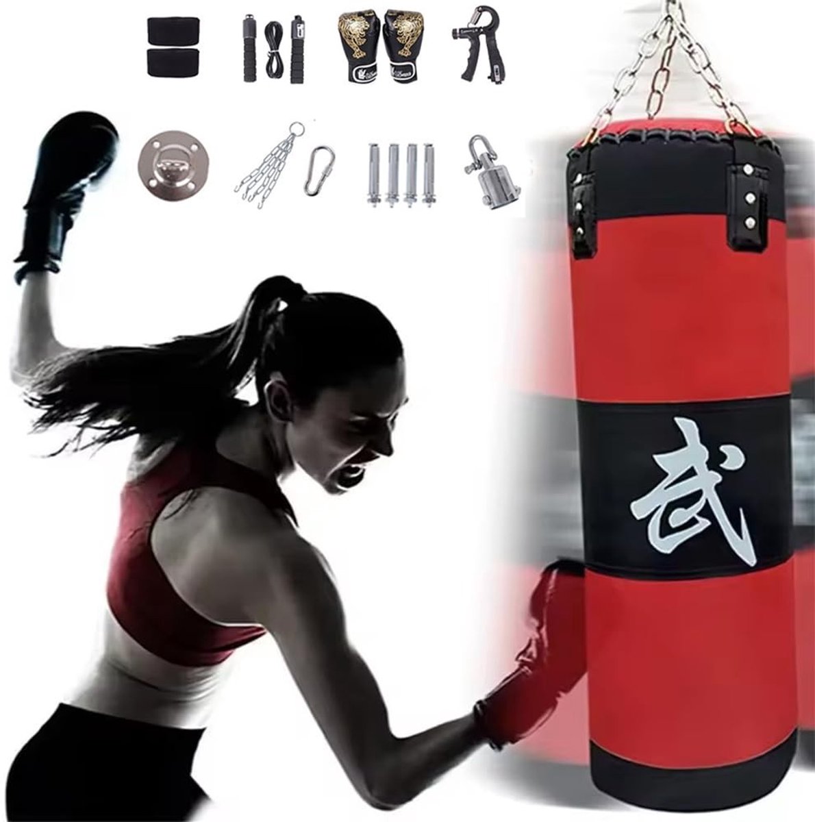 Omgoods - Wand Punching Bag - 15-delige Set voor Muay Thai Training