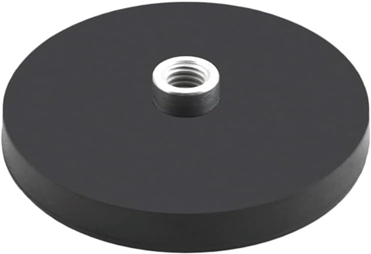 mm mini-magneethouder, sterk, rond, rubberen basis, 1/4 inch, M4, M5, M6 voor camcorder, smartphones voor led-lichtbalk, houder (1/4-20, convex schroefgat)