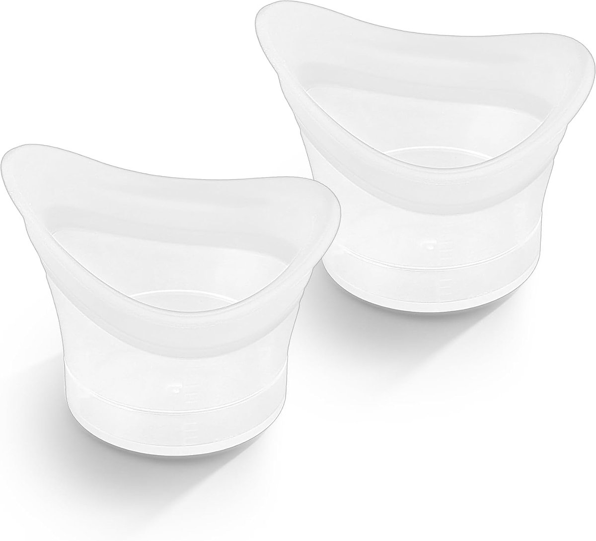 2 stuks 10 ml siliconen oogbad oogspoelbeker beker oogspoelbeker zachte ogen wasschaal oogdouche herbruikbare badkuip draagbaar oogbad voor brilverzorging