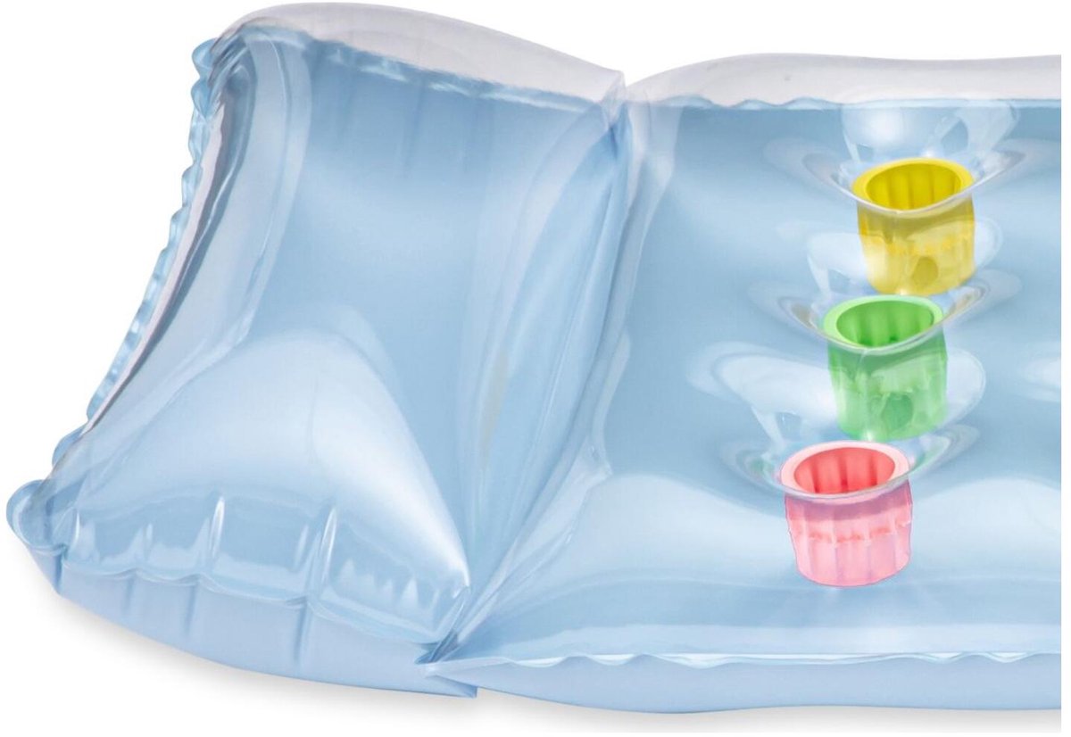 Bestway Luchtbed - blauw - met hoofdkussen - 168 cm - zwembad luchtmatras - strand opblaas speelgoed - luchtbedden - kinderen – foto 6