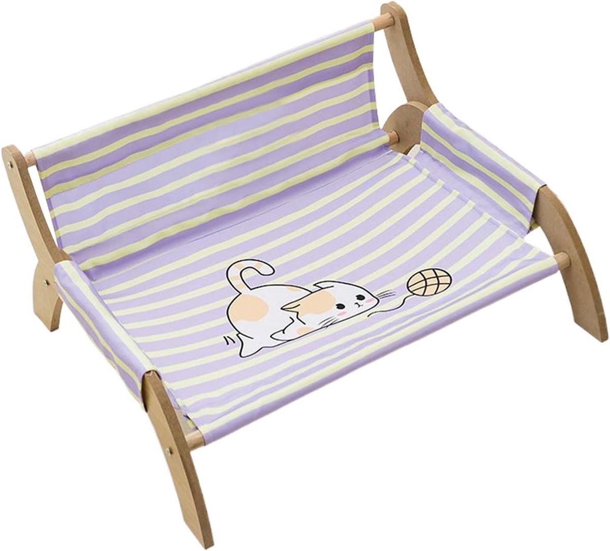 Kattenstoel - Kattenbed Kattenmand - Ontspannen en slapen - Robuuste constructie - 53.5 x 46 x 28 cm - Paars