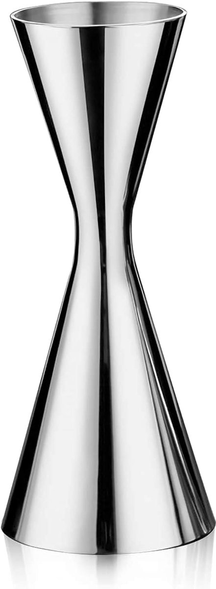 Cocktailjigger voor barkeeper, dubbele jigger in Japanse stijl met metingen binnenin, bar tool shot, maatmaatbeker, 304 roestvrij staal (30/60 ml)
