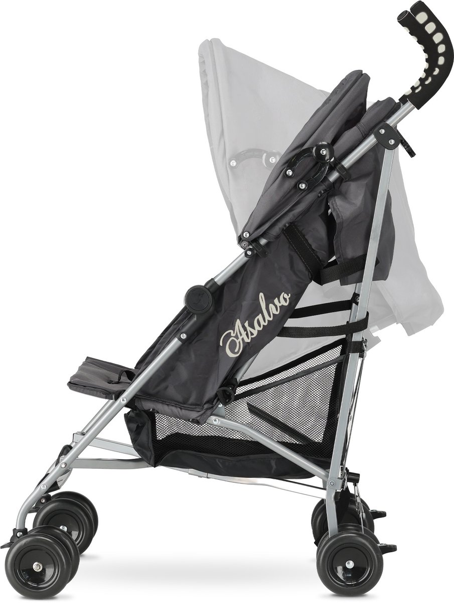 Asalvo Buggy - Paraplu Buggy - Compact Inklapbaar - Grijs/Créme — cadeau in Cadeau-ideeën - foto 3