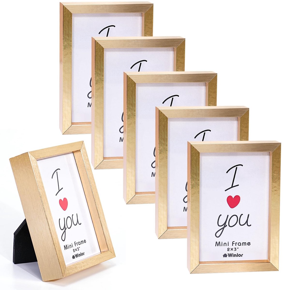 Omgoods - Set van 6 Mini Foto Frames 2x3 inch - Magnetisch en Geschikt voor Instax Mini