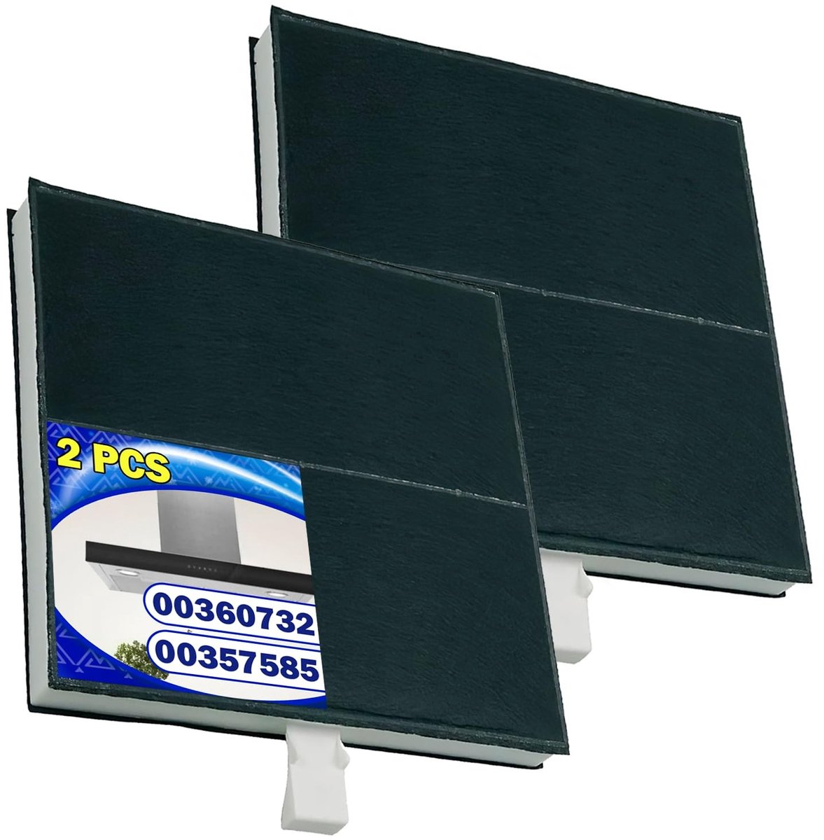 Omgoods - 2 Stuks Activated Carbon Filters voor Bosch, Balay, Siemens en Neff - Vervangset