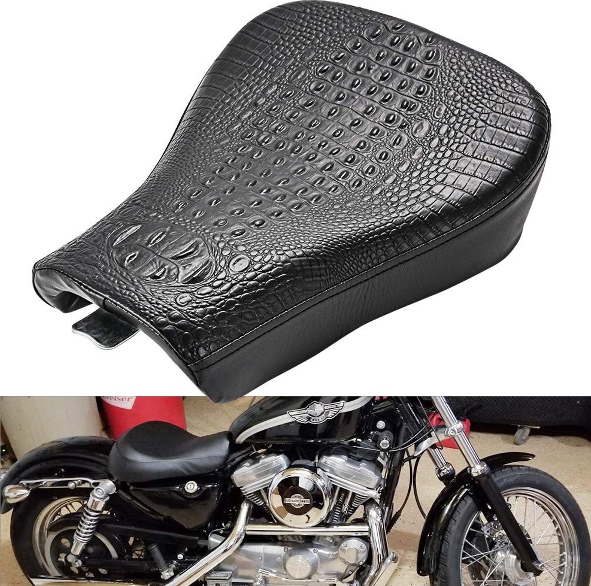 Omgoods - Motorfiets Solo Zitting Kussen - Geschikt voor Harley Sportster 72 48 1200X 1200V
