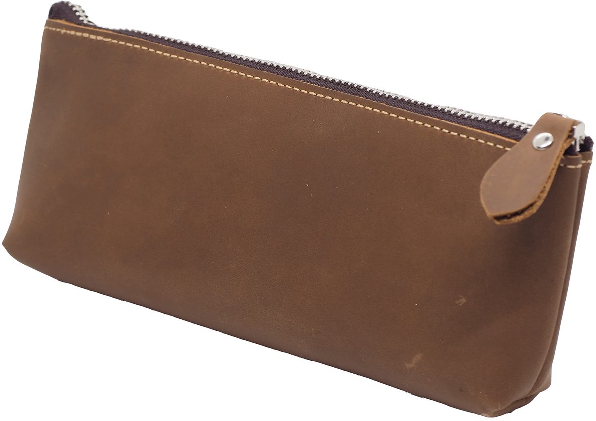 Omgoods - Handgemaakte Leren Etui - Elegante Pencil Case voor Studenten