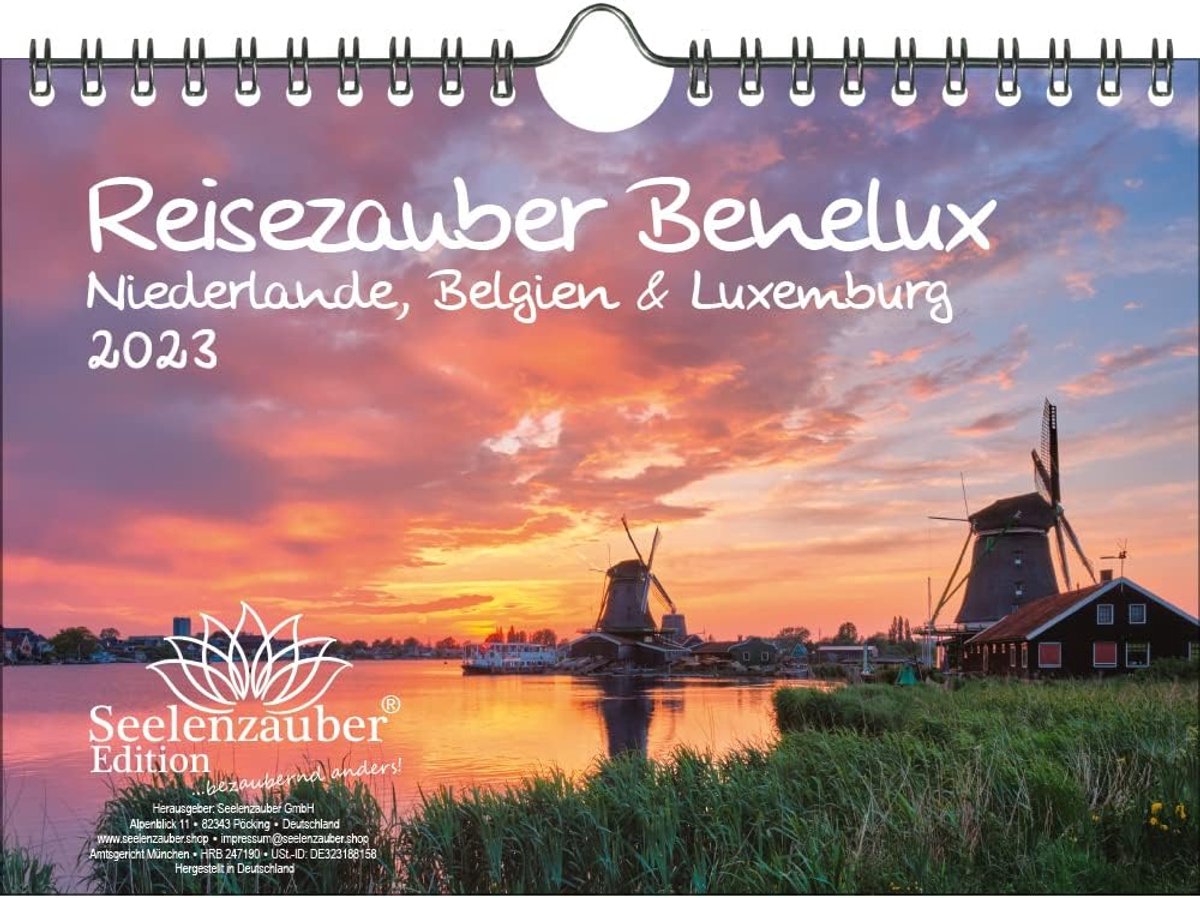Muurkalender A5 - Benelux 2023 - Landschap - Positieve herinneringen voor 12 maanden - ShopVlot