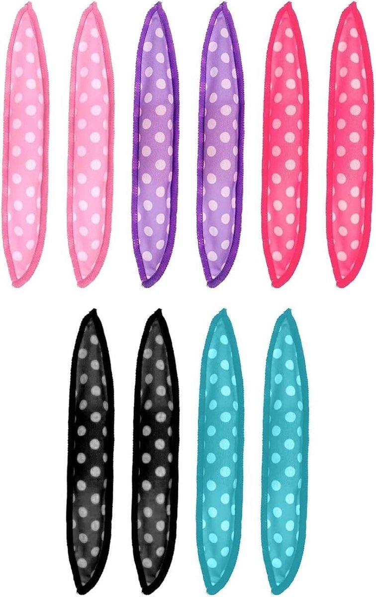Satijnen Krultang - Haarrollers - Haar Krullen - Zonder Hitte - 10 Stuks - Multicolor