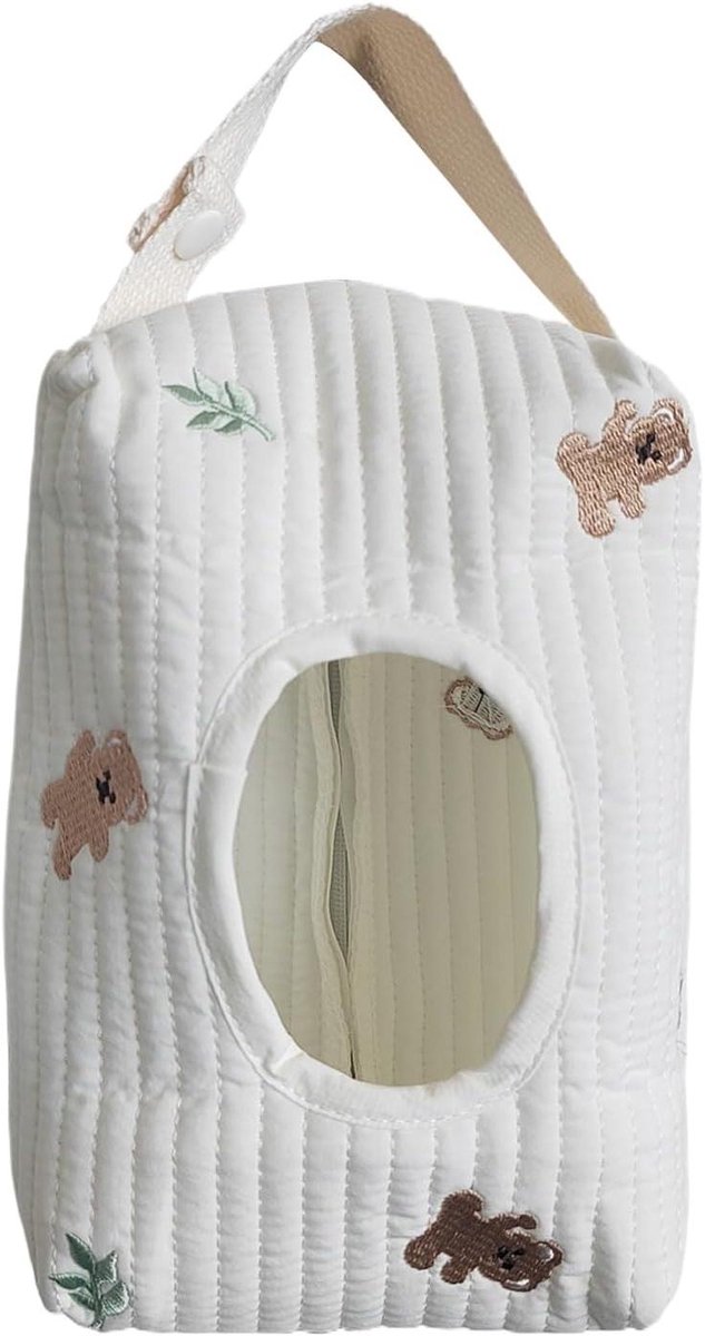 Houder Vochtdoekjes - Reisetui Organizer - Babyverzorging Buitenshuis - Herbruikbaar Katoen - 20 x 12 x 8 cm - Niet gespecificeerd